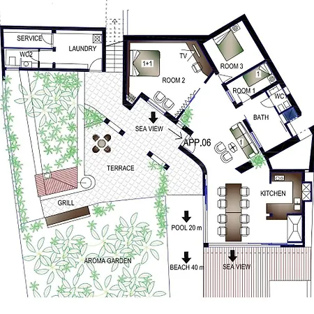 House Bellavista With Hot Pool Apartment